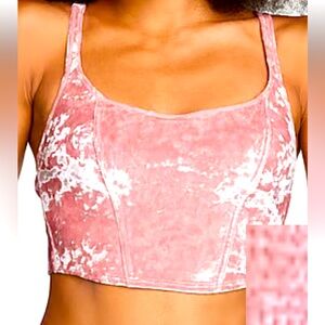 Velvet Lightly Lined Crop Top